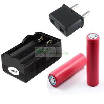 

Flashlights 2 * Original Sanyo 18650 2600mAh Li-ion Rechargeable Battery For flashlight + 1 * Travel Charger