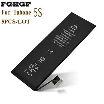 

FGHGF 5PCS Phone Battery For Iphone 5S 3.8V 1560mah AAA Qlty All Test 0 cycle Replacement Repair Quality update 2019