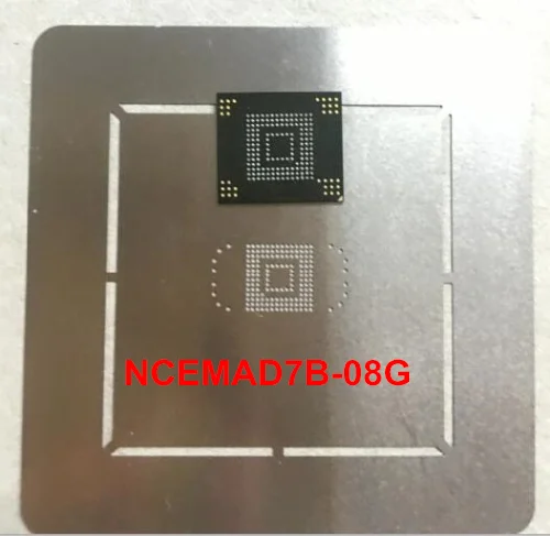 

1pair/lot 1pcs EMMC NCEMAD7B-08G+1pcs BGA reballing reball stencil