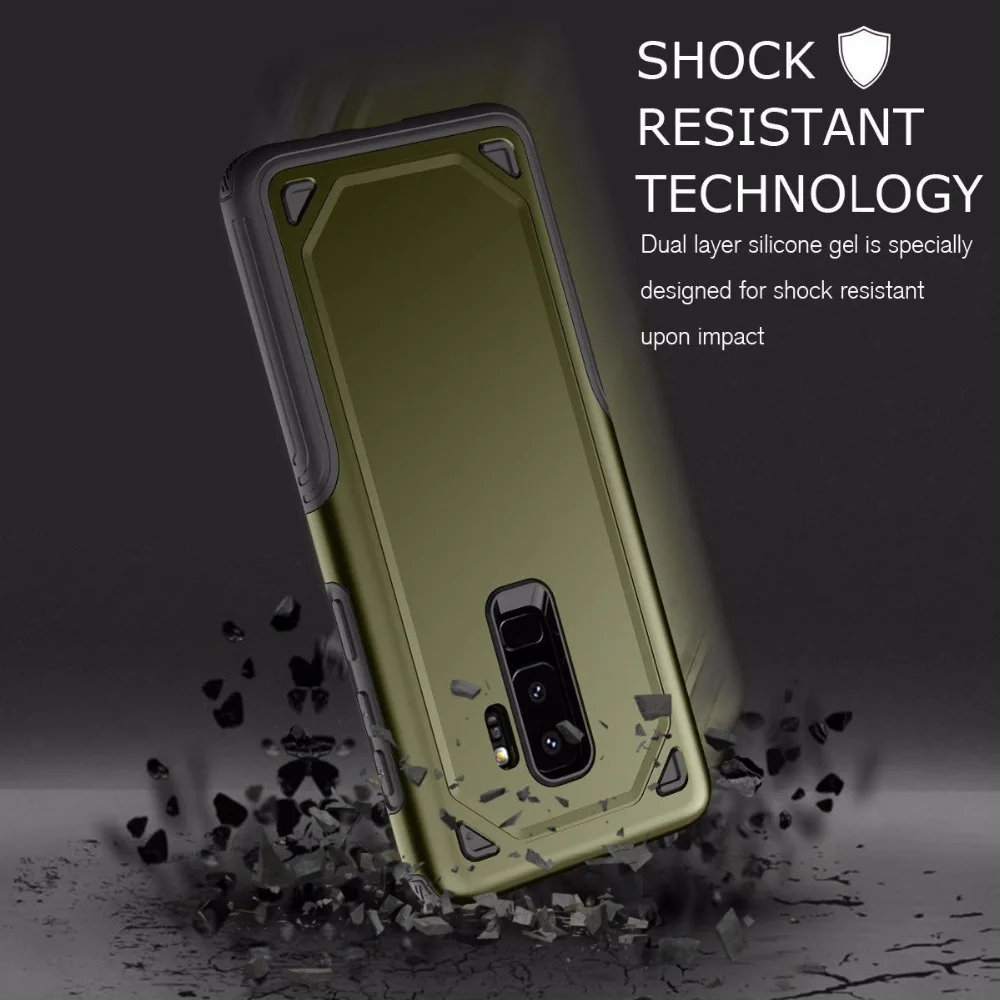 Роскошный Прочный противоударный прочный армированный чехол для телефона samsung Galaxy S9 S8 S10 Plus гибридный защитный чехол для samsung S9Plus 10e