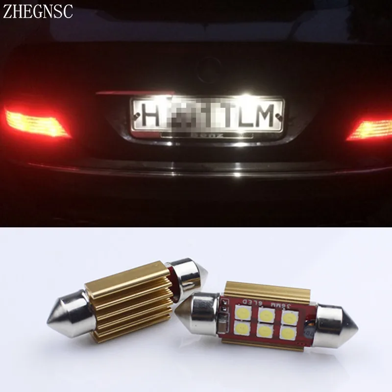 2x Canbus No Error 36MM C5W 6 SMD 3030 LED License Number Plate Light