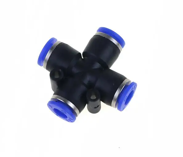 PZA12 Pneumatic Air 4 Way Quick Fittings Connector 12mm equal Cross Tube Hose