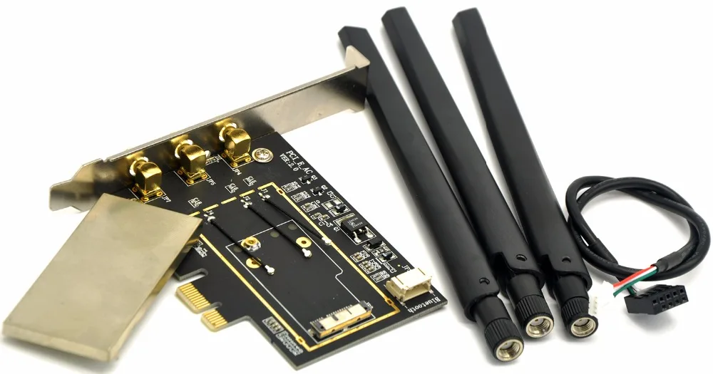 WTXUP для Broadcom BCM943602CS BCM94360CSAX BCM94331CSAX WLAN Card беспроводная сетевая карта конвертер PCI-E адаптер+ 3 x 6dBi антенна для Apple Wi-Fi кард