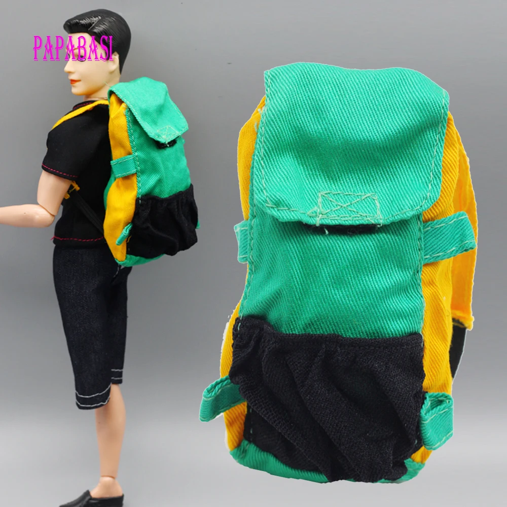 

1PCS Green bag accessories for 1/6 Doll boyfriend ken doll party cool backpack SF322 (only bag )