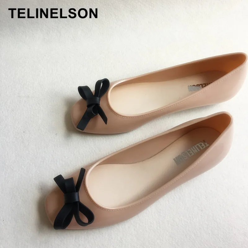 

Korean Version of The New Crystal Jelly Shoes Rose Butterfly Knot Transparent Beach Shoes Toe Sandals 10