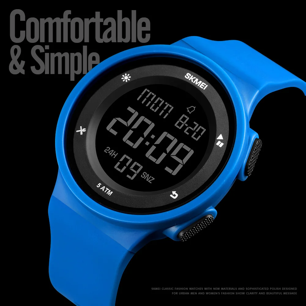 SKMEI часы женские уличные спортивные Часы Дамские модные водонепроницаемые электронные светодиодный цифровые часы для мужчин женские наручные часы