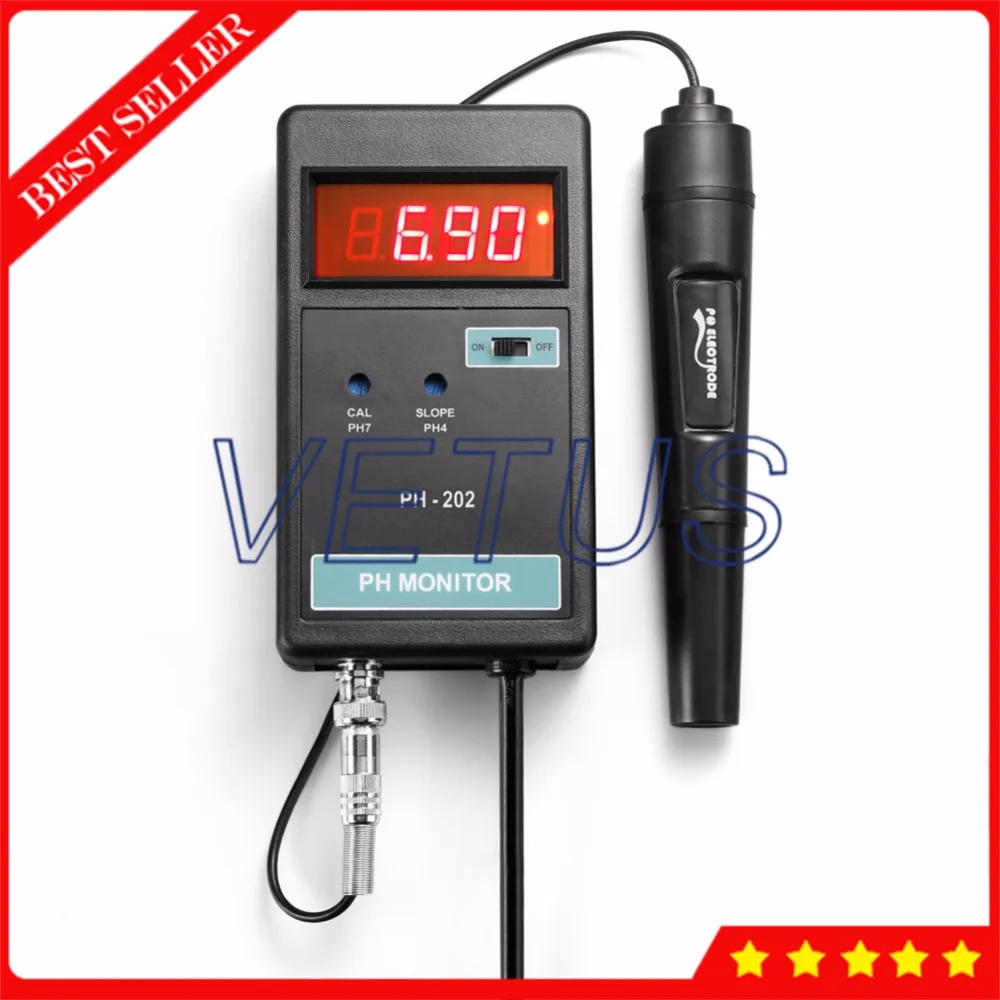 

PH-202 High Accuracy digital phmeter meter price with LED display ph monitoring testing equipment