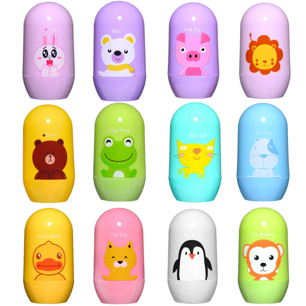 

4pcs Baby Healthcare Kits Baby Nail Care Set Infant Finger Trimmer Scissors Nail Clippers Cartoon Animal Storage Box For Travel