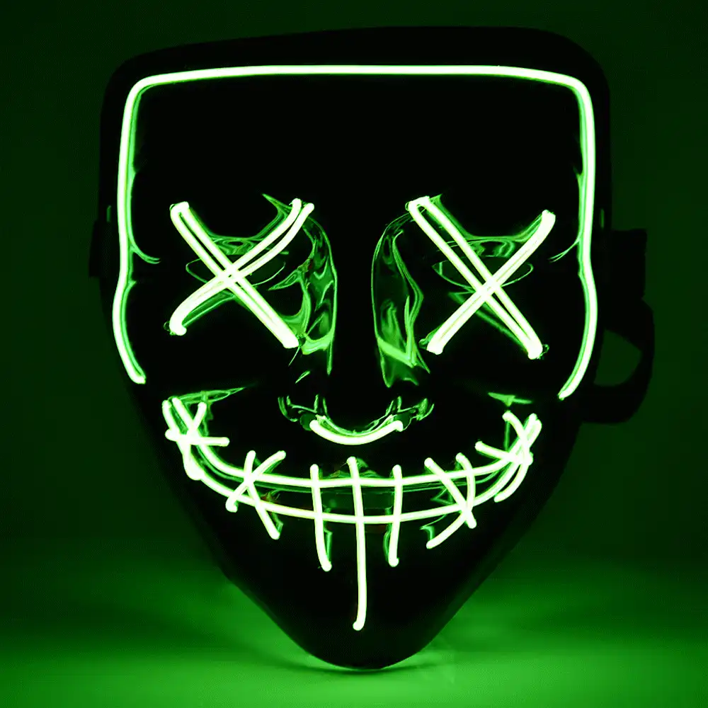 Detail Feedback Questions About Led Mask Purge Masks Neon Mask Light Up Purge Skull Funny Costume Election Party Masks Glow In Dark