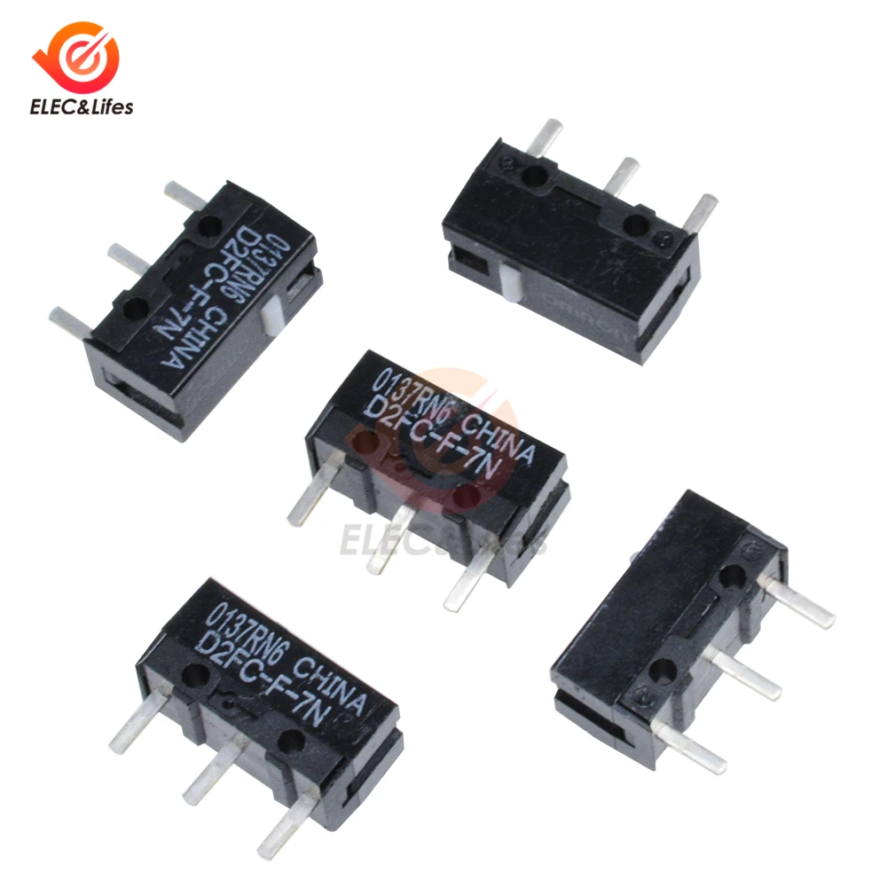 

10Pcs Authentic OMRON Mouse Micro Switch D2FC-F-7N Mouse Button Fretting D2FC-E-7N D2FC