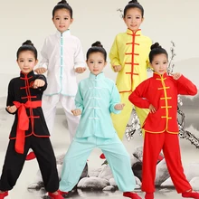 Детский костюм Ушу; новая молодежная одежда с короткими рукавами; одежда для выступлений в стиле Тай-Чи для студентов кунг-фу