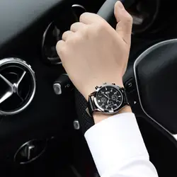 Модные Классические для мужчин часы Элитный бренд кварцевые Кожаный ремешок наручные часы Высокое качество Relogio Masculino Montre Homme