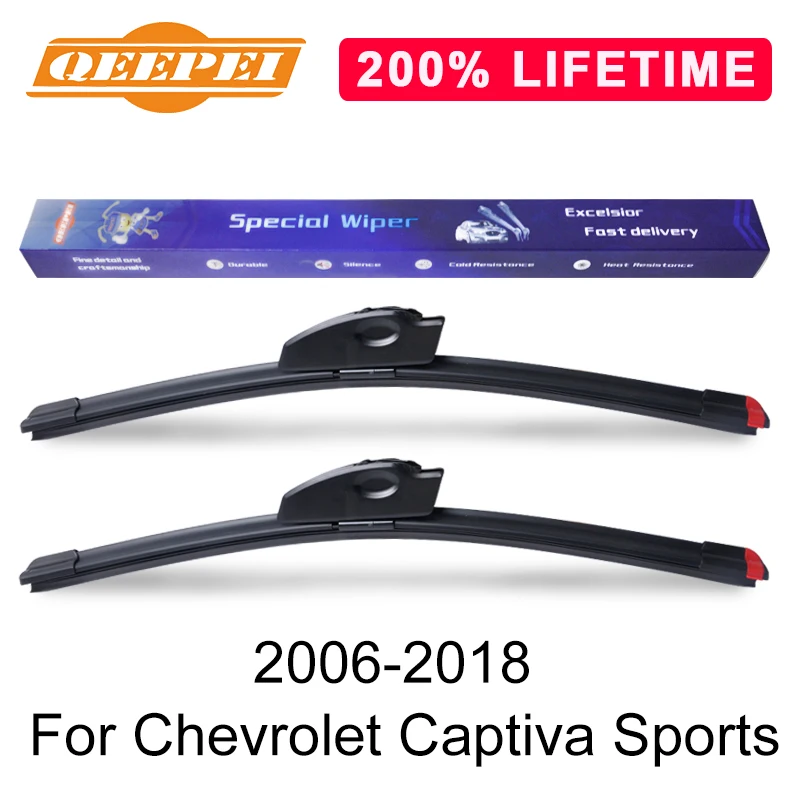 

QEEPEI Replace Wiper Blade For Chevrolet Captiva Sports 2006-2018 Windshield Windscreen Natural Rubber Replacement Wiper