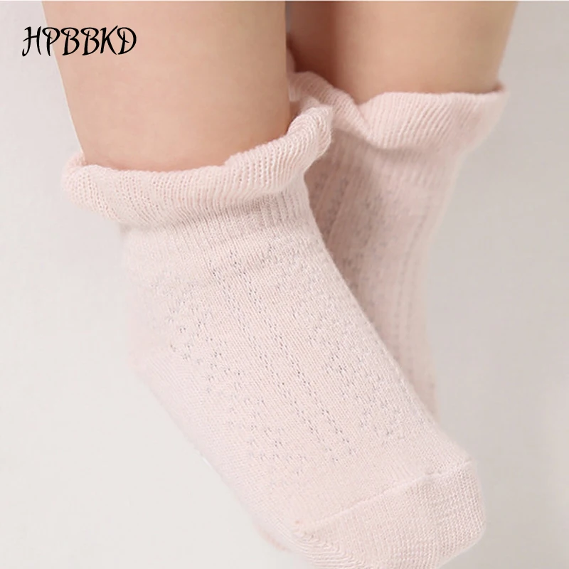 Носки для маленьких девочек хлопковые летние дышащие носки для маленьких девочек сетчатые Нескользящие Детские носки для мальчиков, CS.42, аксессуары для новорожденных