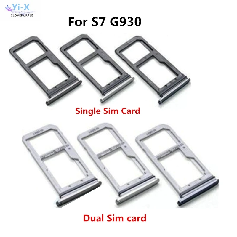 

100pcs/lot New Dual/Single Sim Card Holder Tray For Samsung Galaxy S7 G930