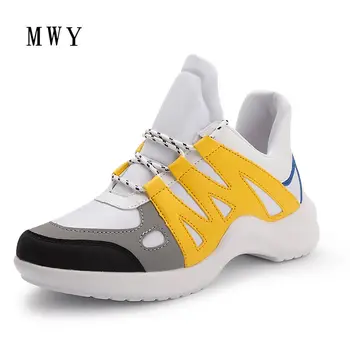 

MWY Soft Bottom Lace Up Women Shoes Breathable Mesh Student Shoes Ladies Causal Shoes White Sneakers soulier femme gympen dames