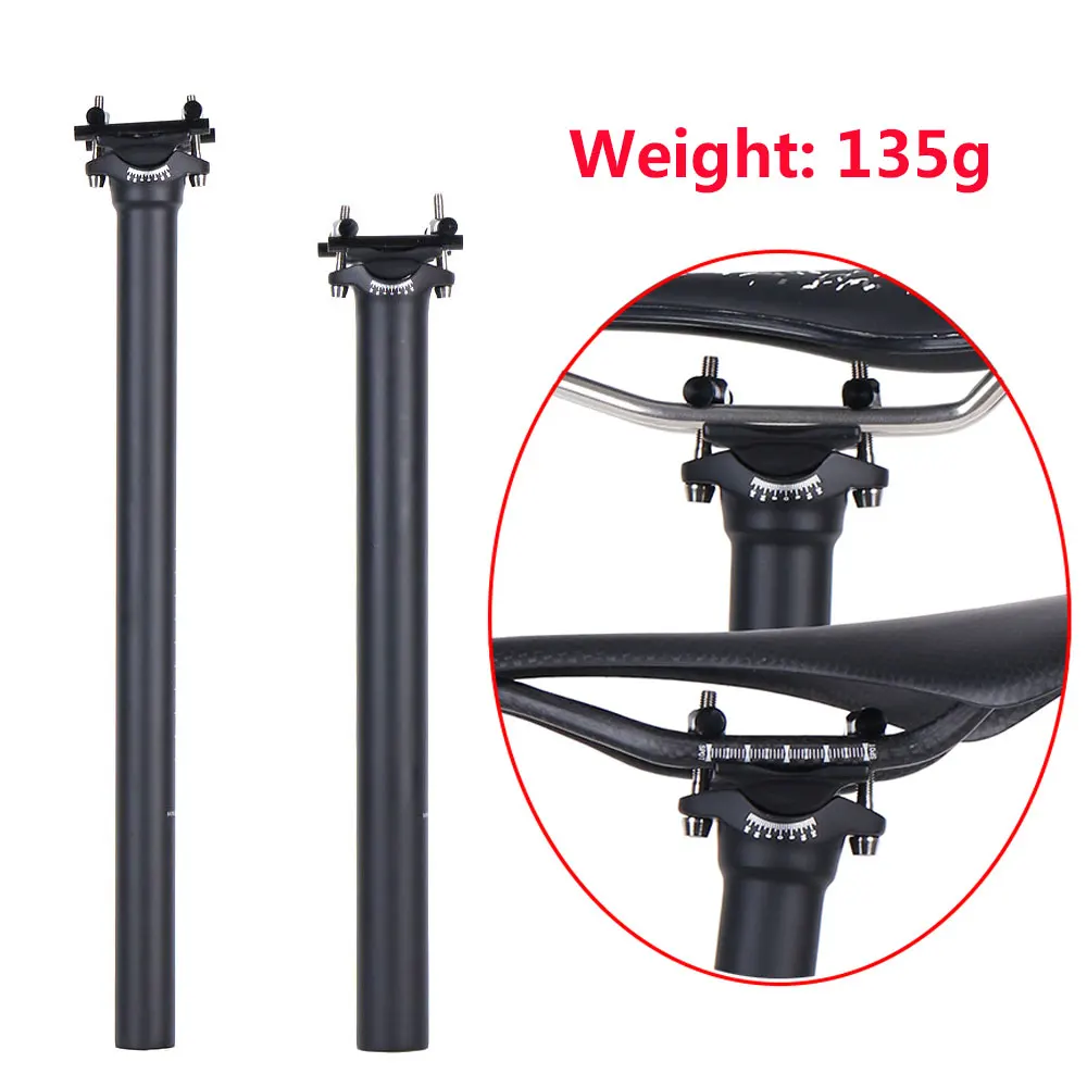

2019 new all-carbon fiber mountain road bicycle seatpost straight tube UD matte135g 27.2 / 31.6 * 350/400 mm bicycle accessories