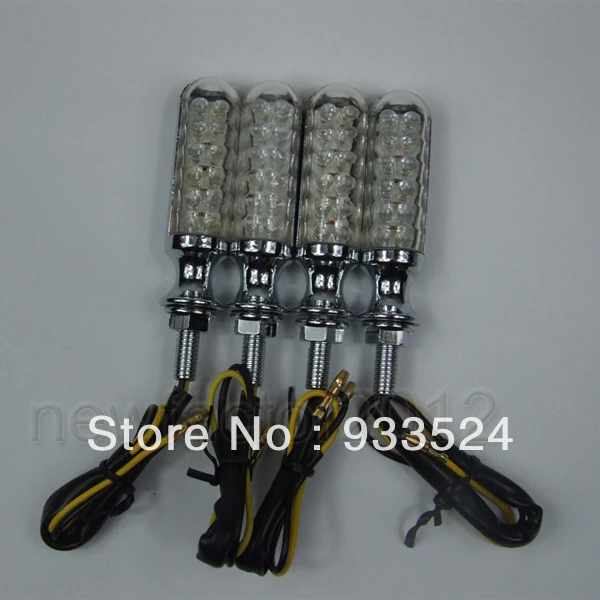 

Motorcycle 8mm Stalk LED Turn Signal Blinker Lights Clear Lens For Honda Yamaha Suzuki Kawasaki Chopper Touring Custom 2 Pair