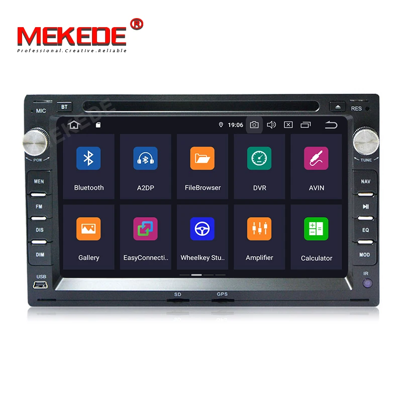 MEKEDE Android 9.0 4 + 64G IPS DSP 7 дюймовый сенсорный для VW/Passat/Golf/Skoda поддержка GPS navi Ipod BT Радио