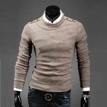 

ZOGAA 2019 New Solid Cotton Men Sweater Warm Long Sleeve Spring Winter Clothes for Male Fashion Slim Fit Casual Mens Sweaters