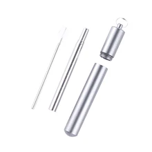 DSHA Shinetrip портативные многоразовые соломинки наружная телескопическая соломка из нержавеющей стали с корпусом из алюминиевого сплава и Cleanin