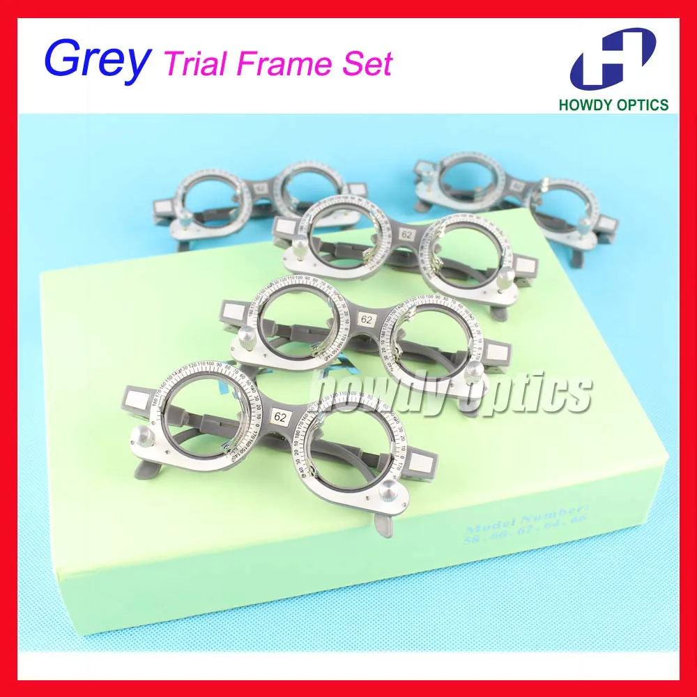 

5pcs TF-A Optical Optometry Trial Frame Grey Set PD 52 54 56 58 60 62 64 66 68 70 Optional