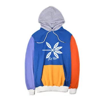 

GOT7 Hooded Colorblock Vintage Loose Top Sweatshirt dripshopping