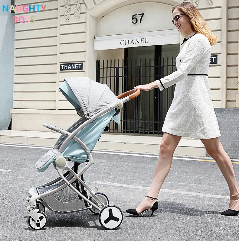 TEKNUM baby stroller Can sit and lie Lightweight high landscape trolley