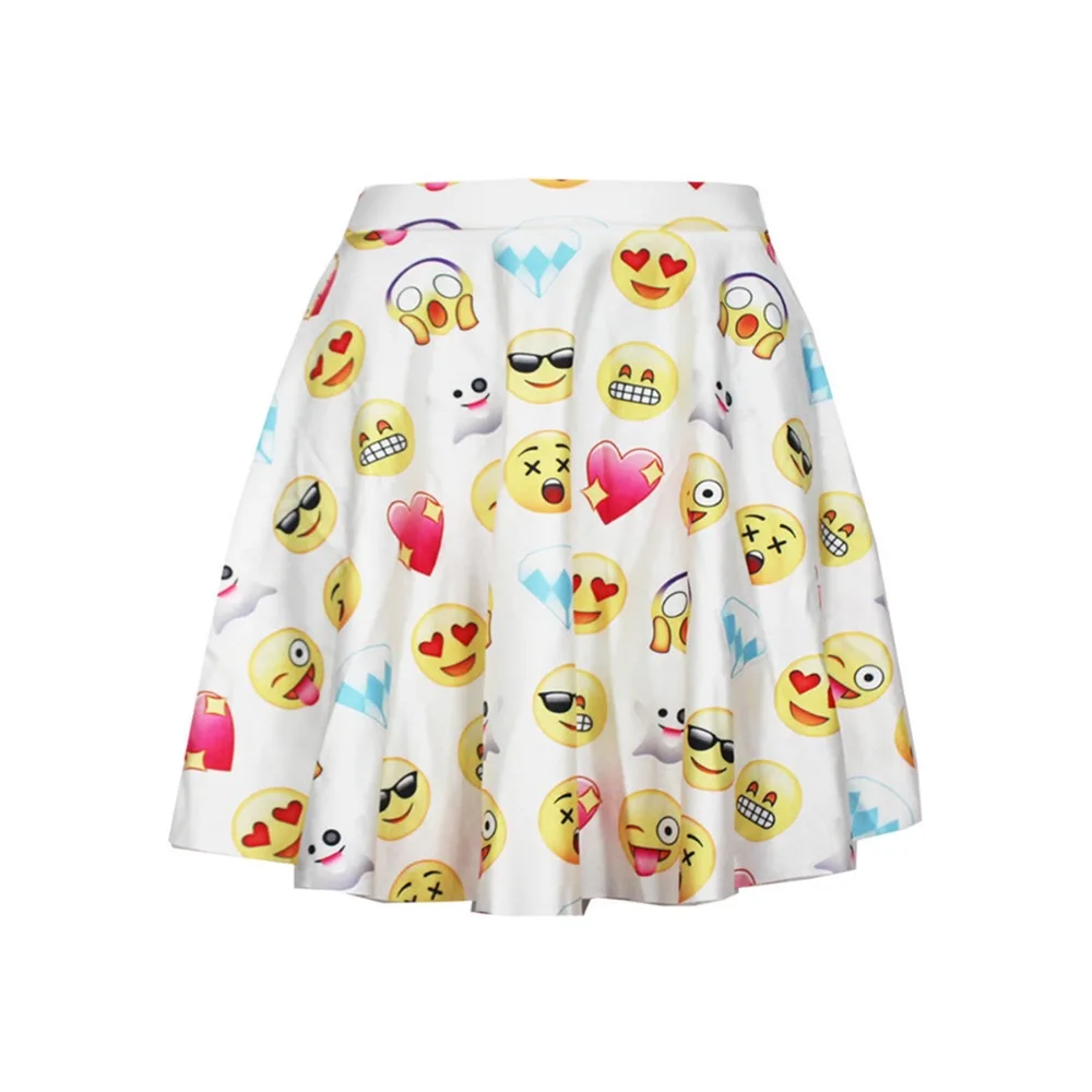 Buy Girls Skirts Summer Pleated Empire Waist 3D Emoji