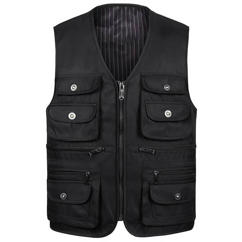 Mens Photography Vests Coats Plus Size Fish Vest Mens Male Journalist Vest Waistcoat Overcoats