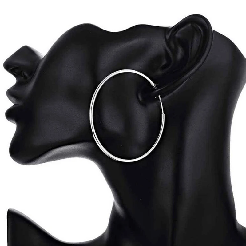 sinya circle ring hoop earring in 925 sterling silver ED0348E (11)
