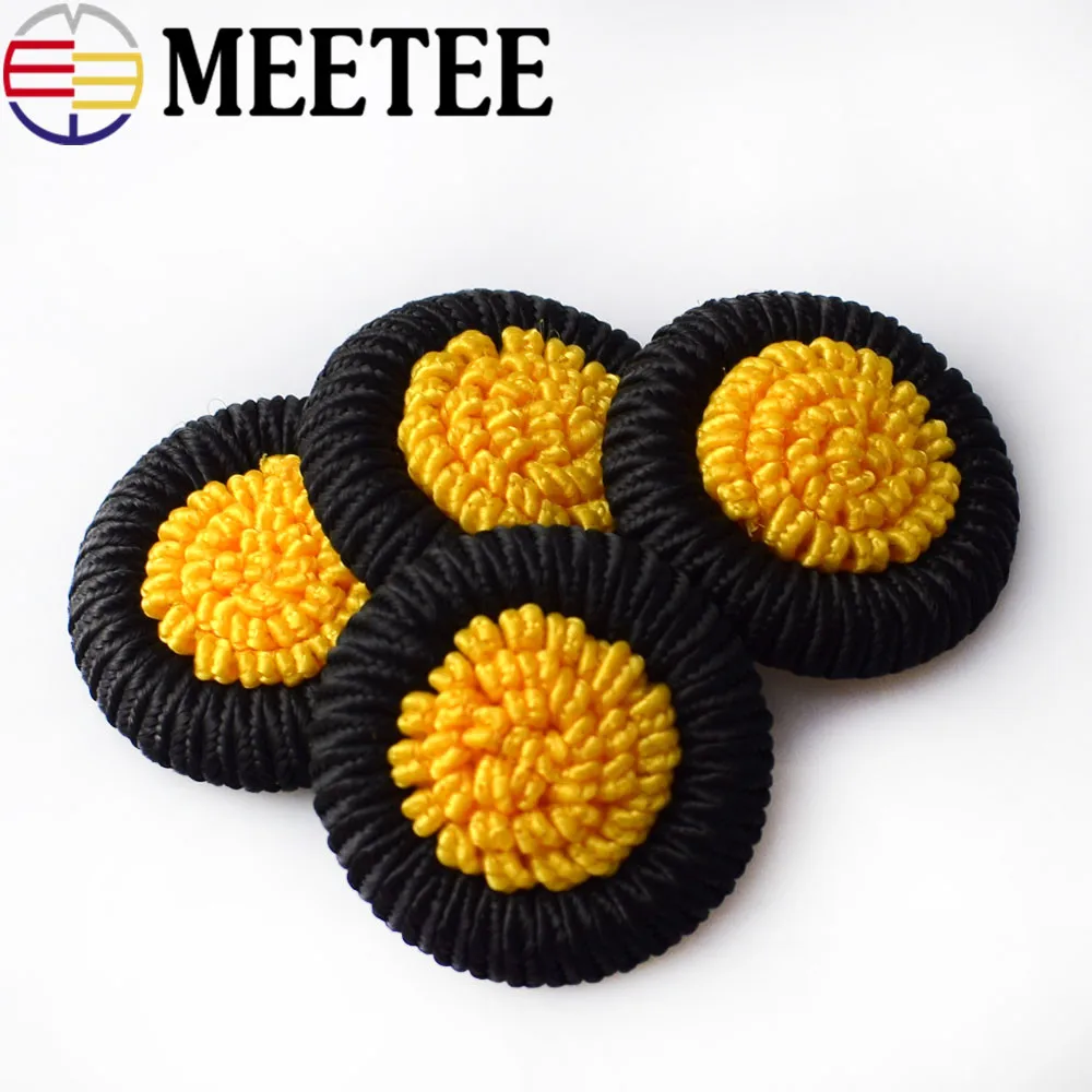 Meetee 5pcs 38mm Cloth Shank Button Round Covered DIY Manual Tang Suit Apparel Sewing Crafts Accessories ZK1041 | Дом и сад