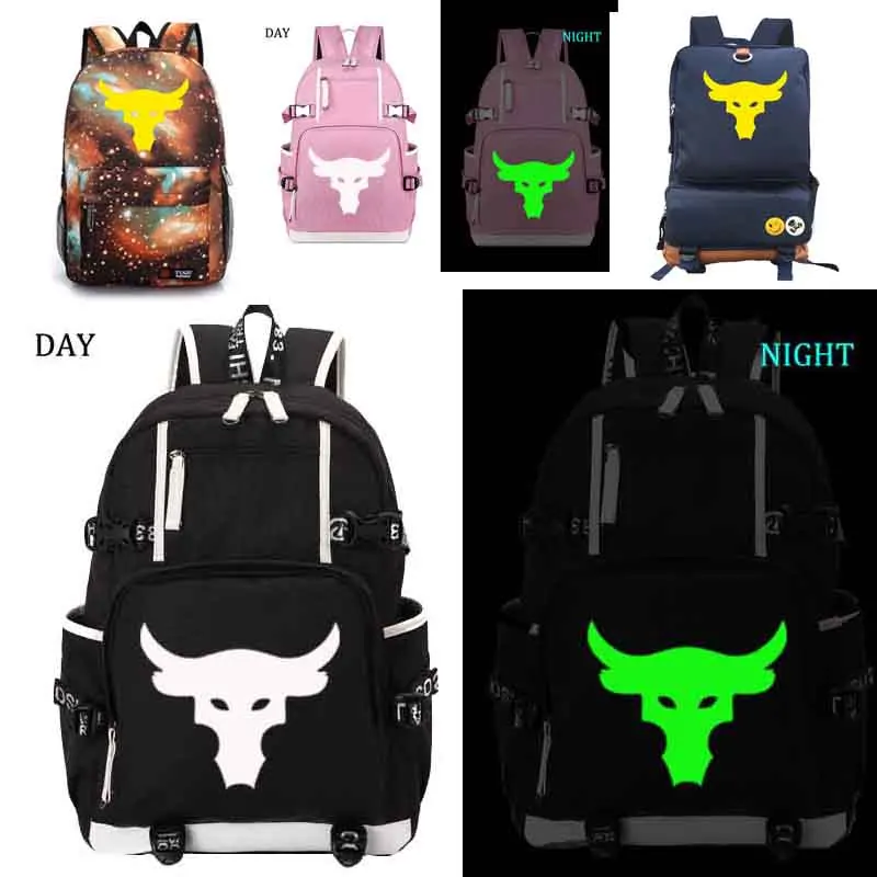 

Rock Johnson backpack noctilucous student school bag Notebook backpack Daily backpack