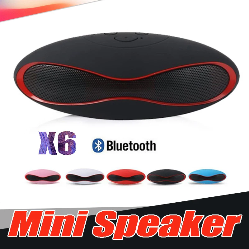 20 шт./лот X6 мини Беспроводные Bluetooth колонки портативный стерео микрофон Handsfree