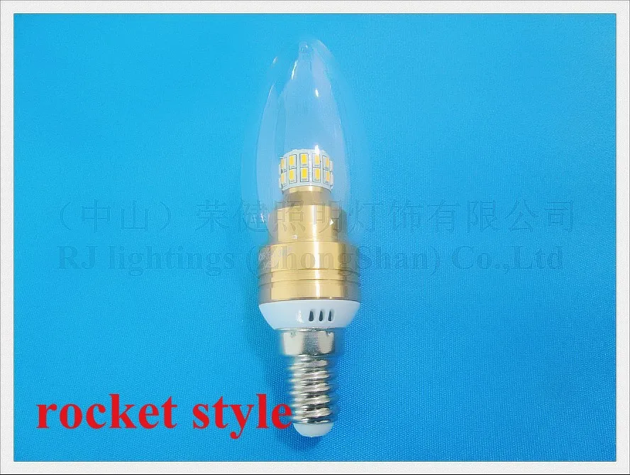 Светодиодный светильник в форме свечи, Кристальный светильник, цилиндрический стиль, 360 Угол излучения E14 3W SMD3014 30 светодиодный 270lm AC85-265V CE ROSH