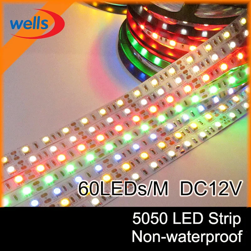 5m 5630 5050 3528 SMD NonWaterproof White/Warm White/RGB LED Strip