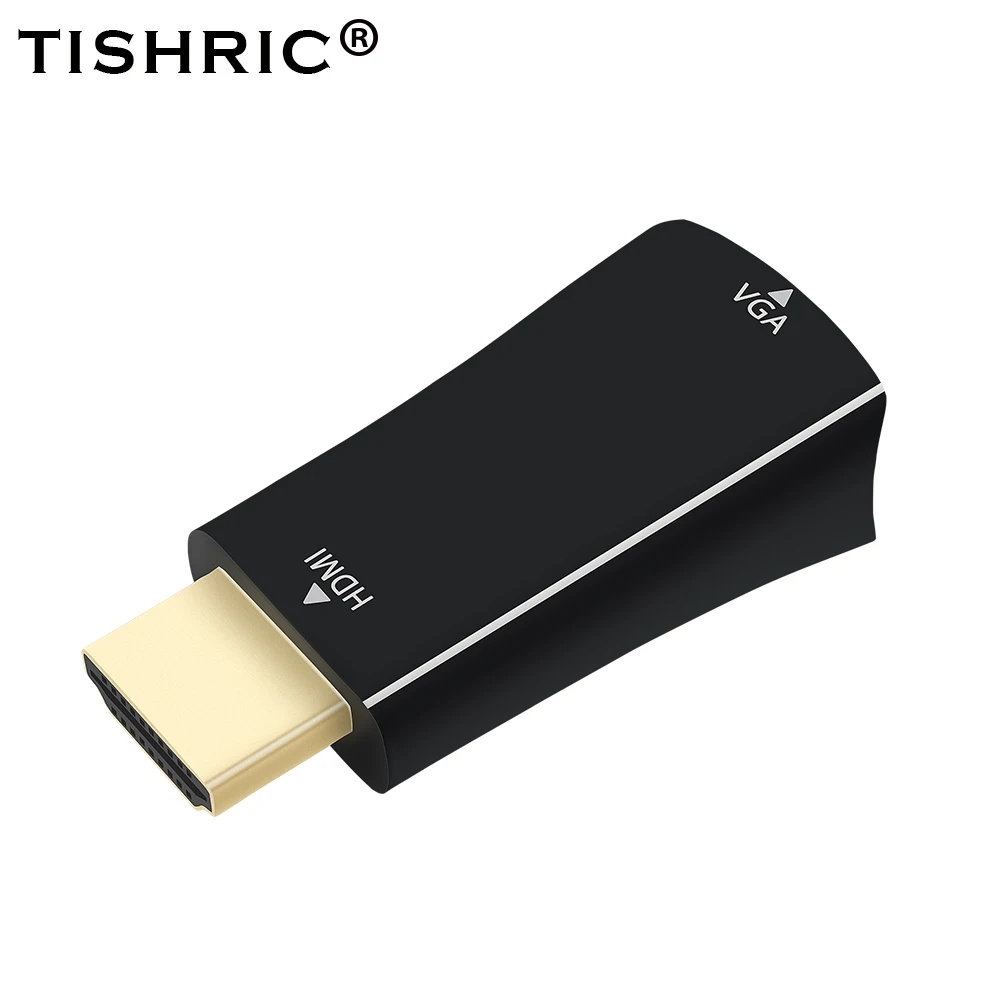 TISHRIC HDMI в VGA кабель/адаптер/конвертер Мужской Famale Разъем 1080P цифро-аналоговое