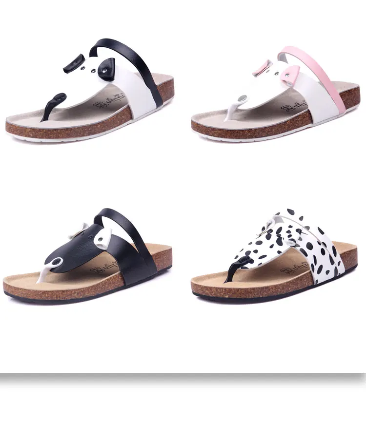 Summer Women Cartoon Puppy Cork Flip Flops Slipper Fashion Summer Beach women Slippers Casual Sandals women 35-44