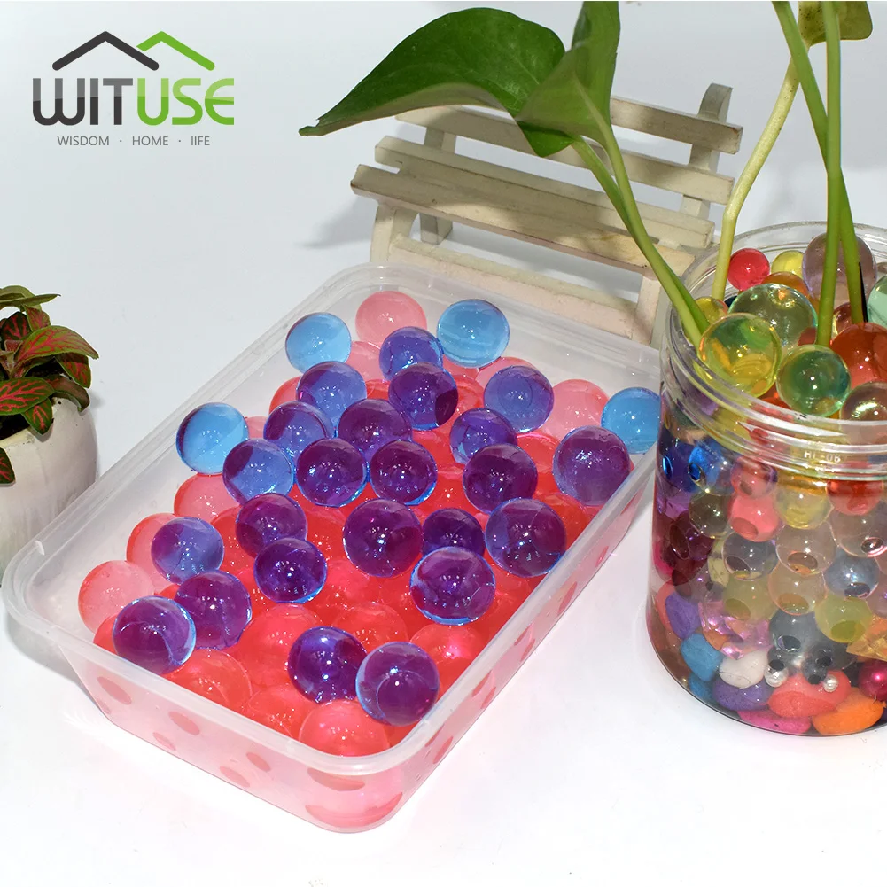 WITUSE Cheap 500Pcs Crystal Soil Water Beads Plants Mud Hydrogel Gel 3