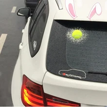 Baseball Tennis Football 3D Three-dimensional Car Stickers Funny Window Sticker Ball Hits Car Body Accessories Hot Auto Decals
