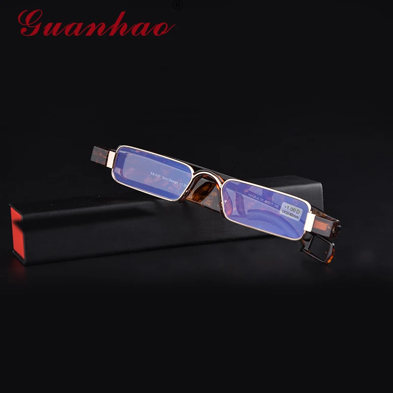 Guanhao Aniti Bue, складные очки для чтения, мужские и женские вращающиеся диоптрийные оптические компьютерные очки, очки Oculos 1,5