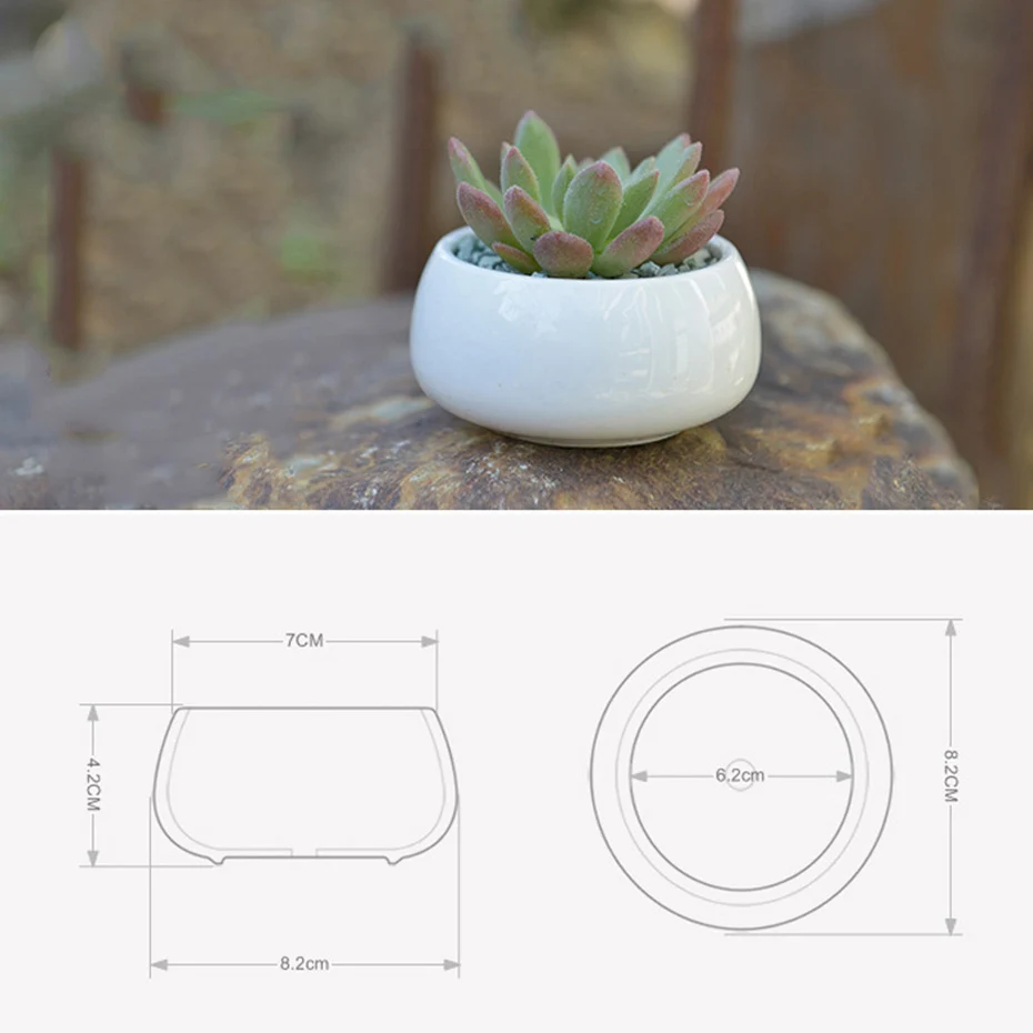 Современный простой белый керамический цветочный горшок стол растение в горшках семья сад украшение офиса