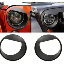 Angry Birds Eye форма фары крышка планки ободок ABS черный красный подходит для Jeep Wrangler jk 07 up