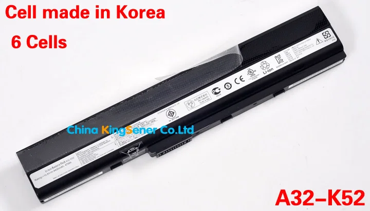 Original New Laptop Battery A32-K52 for ASUS A52F A52J K52D K52DR K52F K52J K52JC K52JE K52N X52J A41-K52 Free 2 Years Warranty