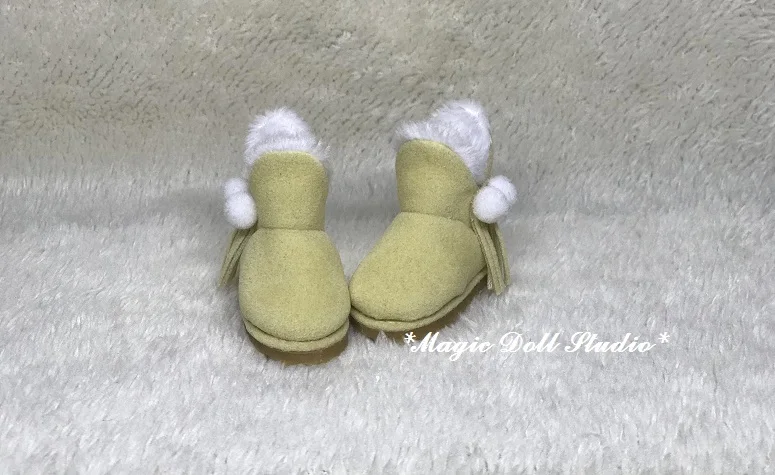 [Mg588] Новая 1:6 Весы BJD куклы Обувь# зимние сапоги с мячом для 1:6 Весы BJD кукла Обувь для розничной торговли - Цвет: Цвет: желтый