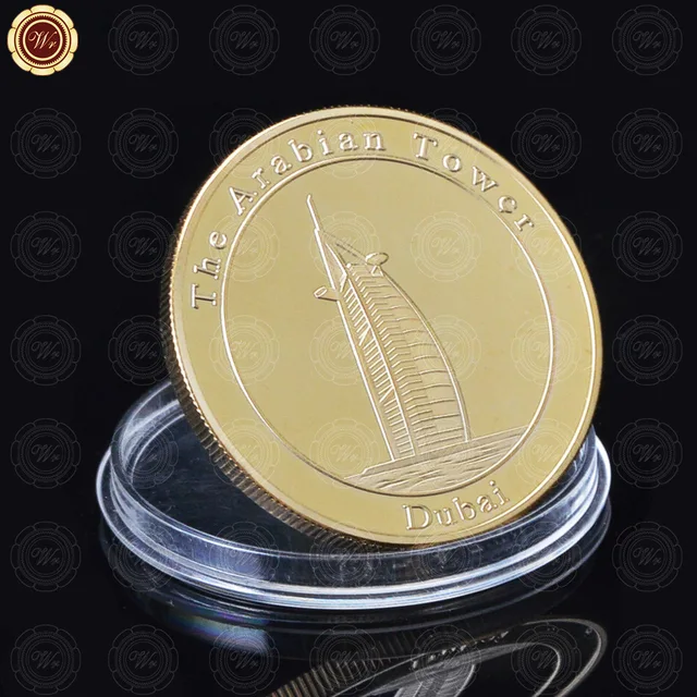 WR Dubai Camel Golden Coin the United Arab Emirates Gold Plated Challenge Coin Home Decor Metal
