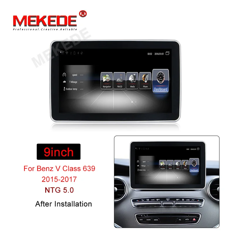 

Android 7.1 4G LTE 4-Core RAM 3G+32G Car Radio GPS Navigation WiFi Bluetooth Head Unit Screen for Mercedes BENZ V CLASS 639