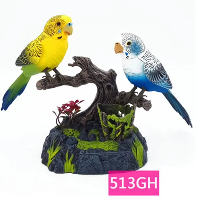 Pet Bird Toy Talking Bird Family Pet Bird Pet Bird Cage Electric Voice Control for Children's Birthday Gifts 5