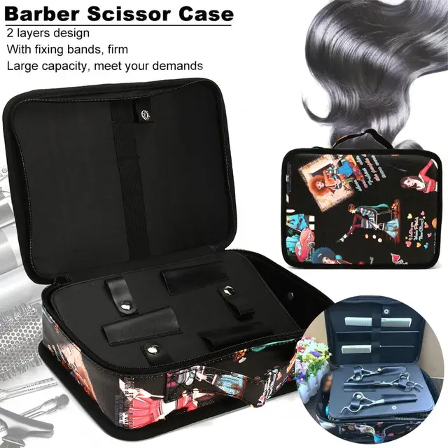 Colorful Pu Leather Barber Bag Salon Hair Scissors Comb Dryer Colorful Pu Leather Barber Bag Salon Hair Scissors Comb Dryer Styling Tool Hairdressing Case Holder