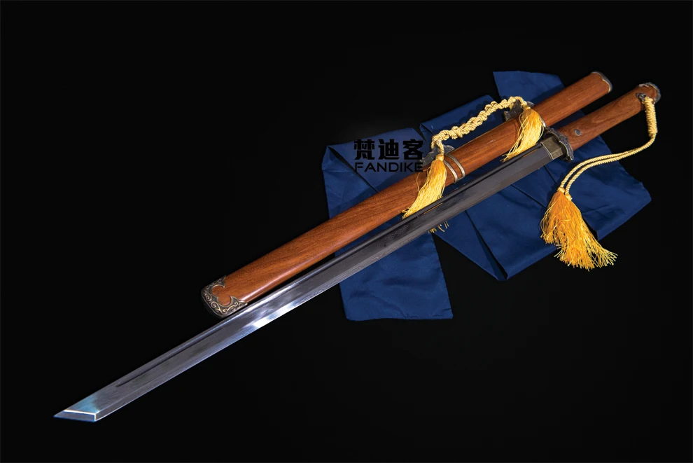 High quality Handmede Fold the steel Chinese Sword Straight knife Full tang very sharp Restoring ancient ways style sword